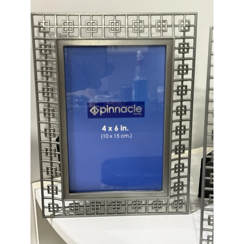 NEW Set of 2 Pinnacle Silver Picture Frames Holds 4